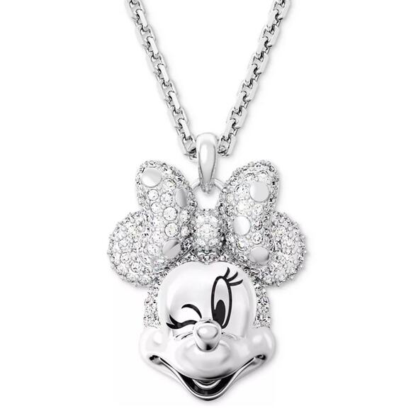 Swarovski Disney Minnie Mouse Crystal Pendant Necklace - Picture 1 of 12